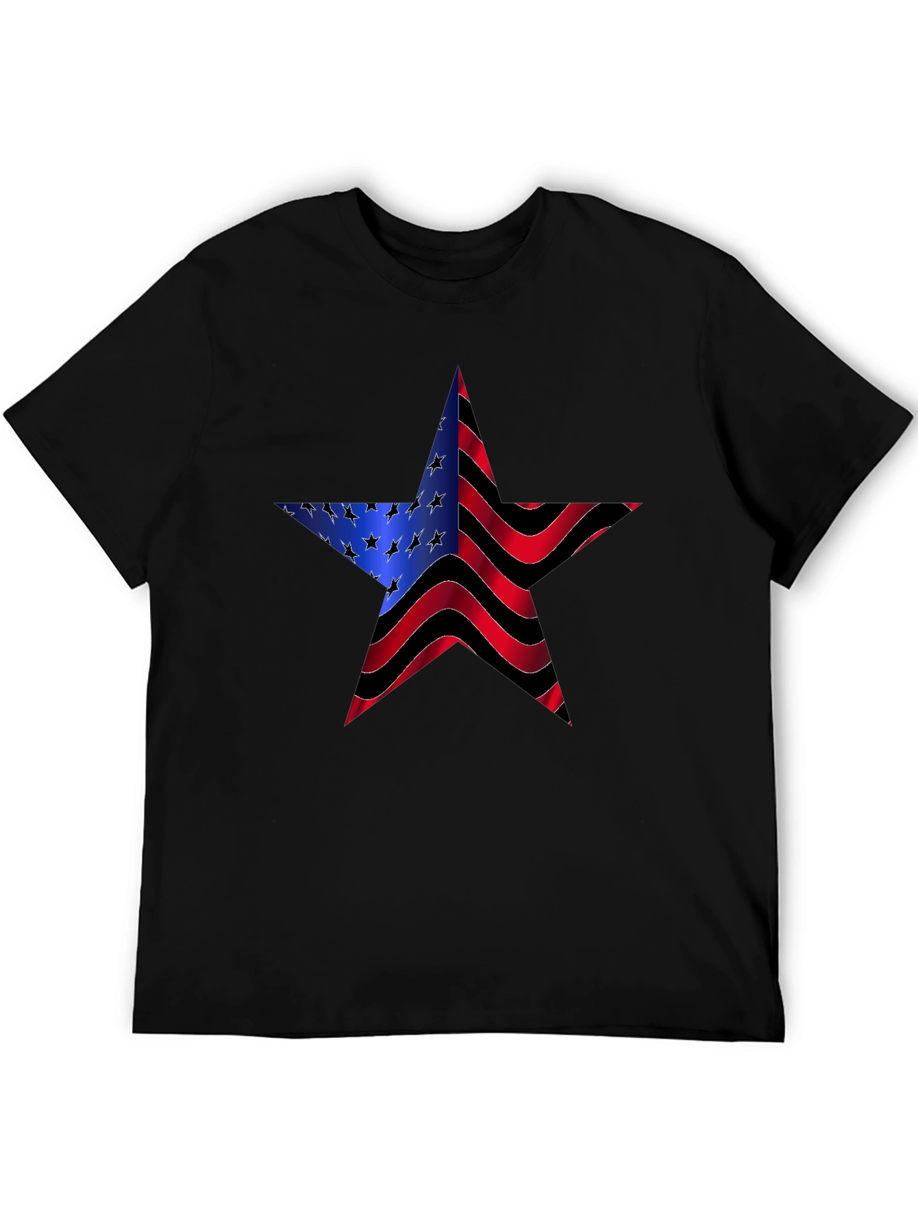 American Flag Star Graphic Mens Tee