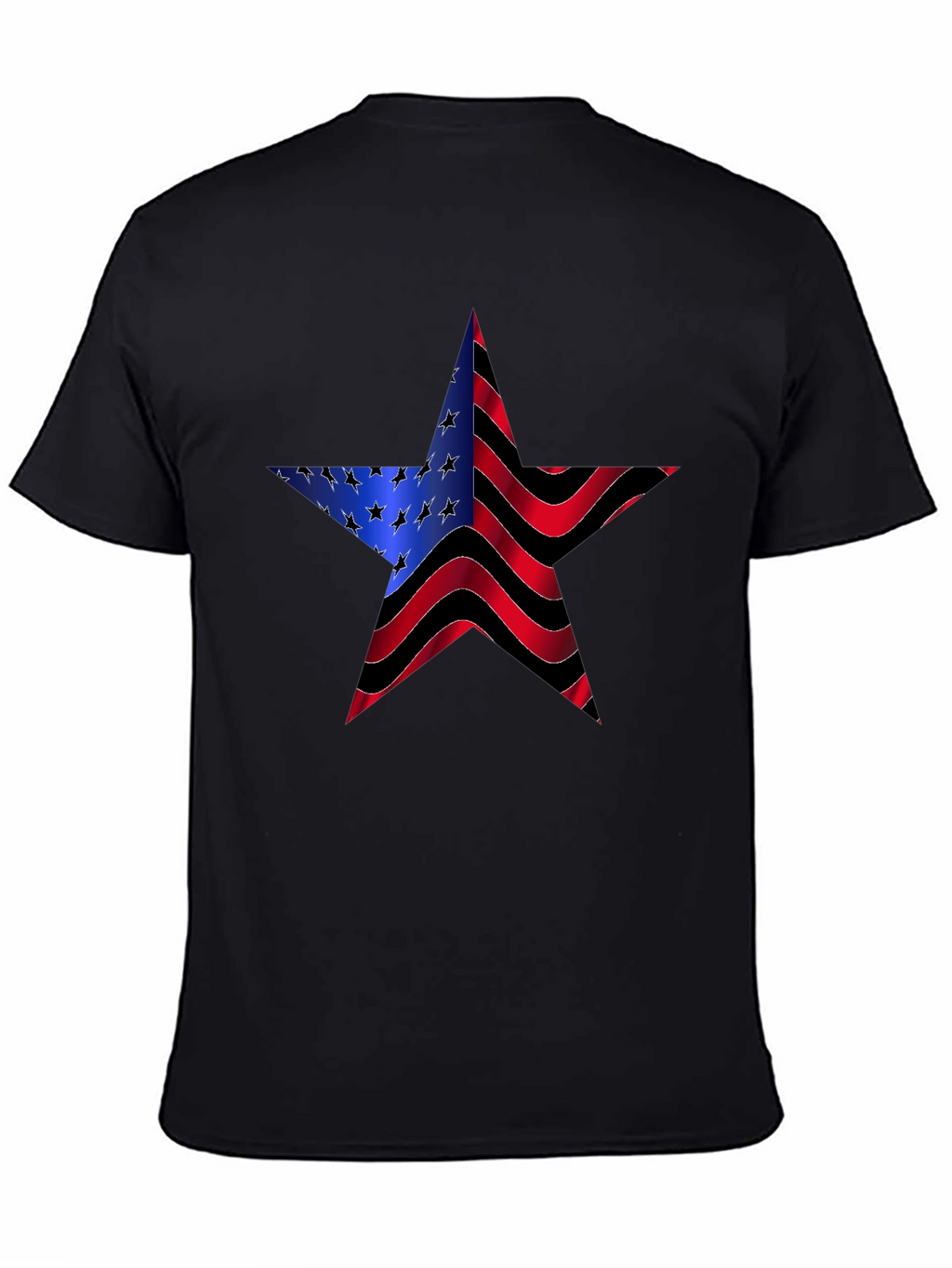 American Flag Star Graphic Mens Tee
