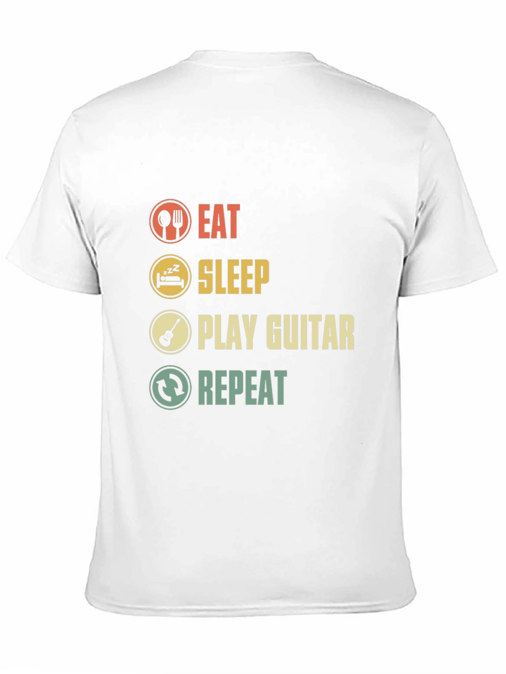 Eat Sleep Play Guitar Repeat Graphic T-Shirt