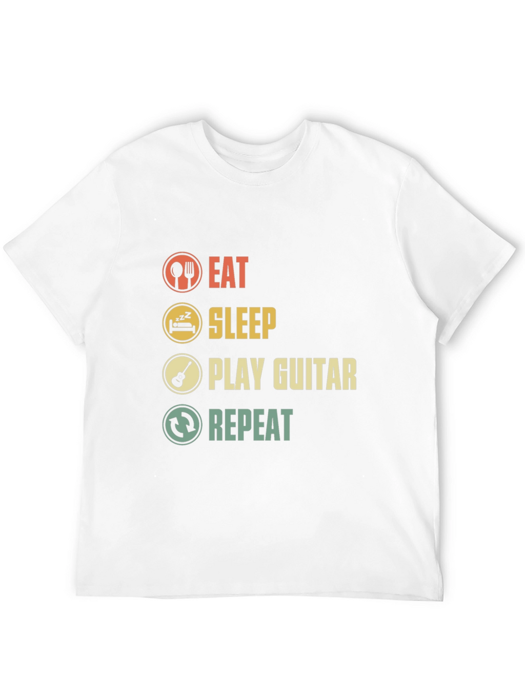 Eat Sleep Play Guitar Repeat Graphic T-Shirt