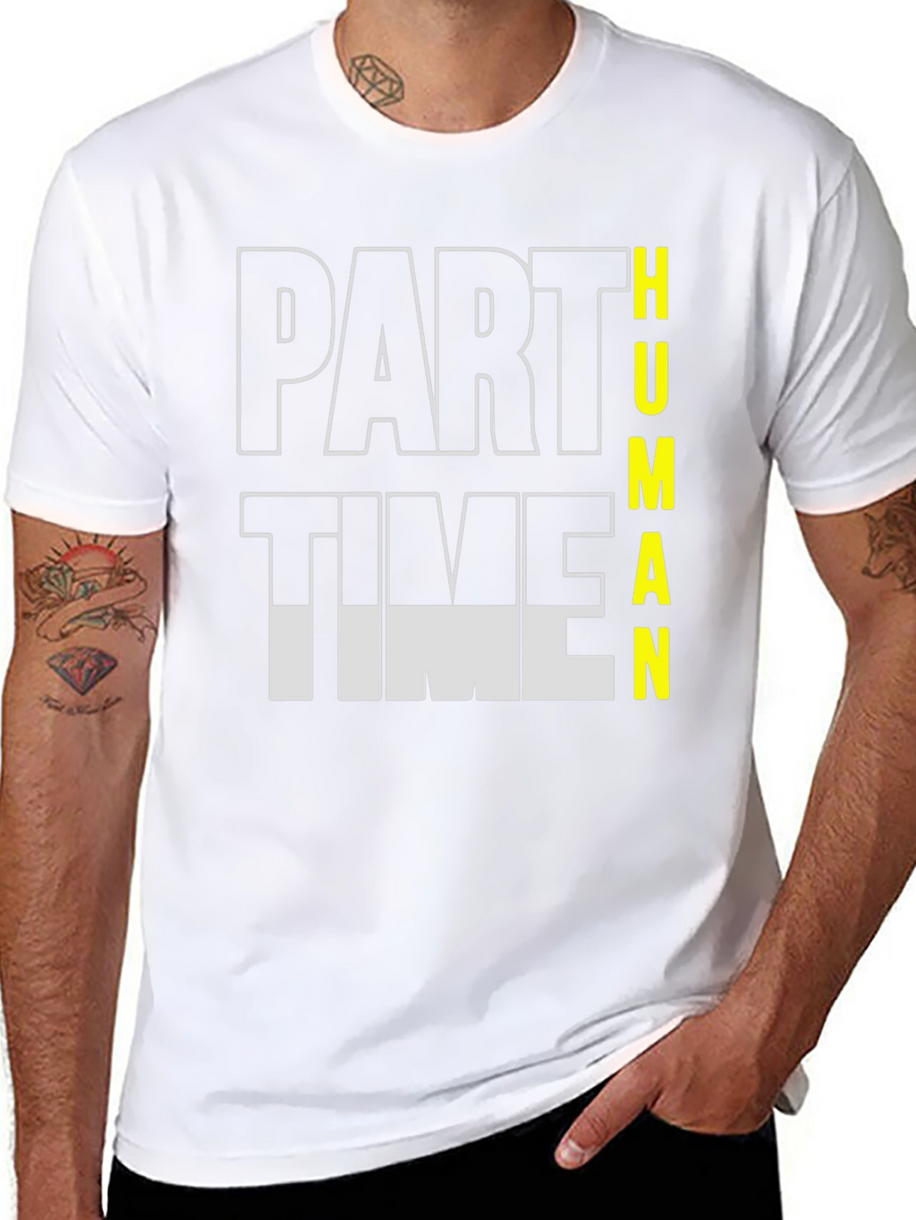 Part Time Human Funny Graphic T-Shirt