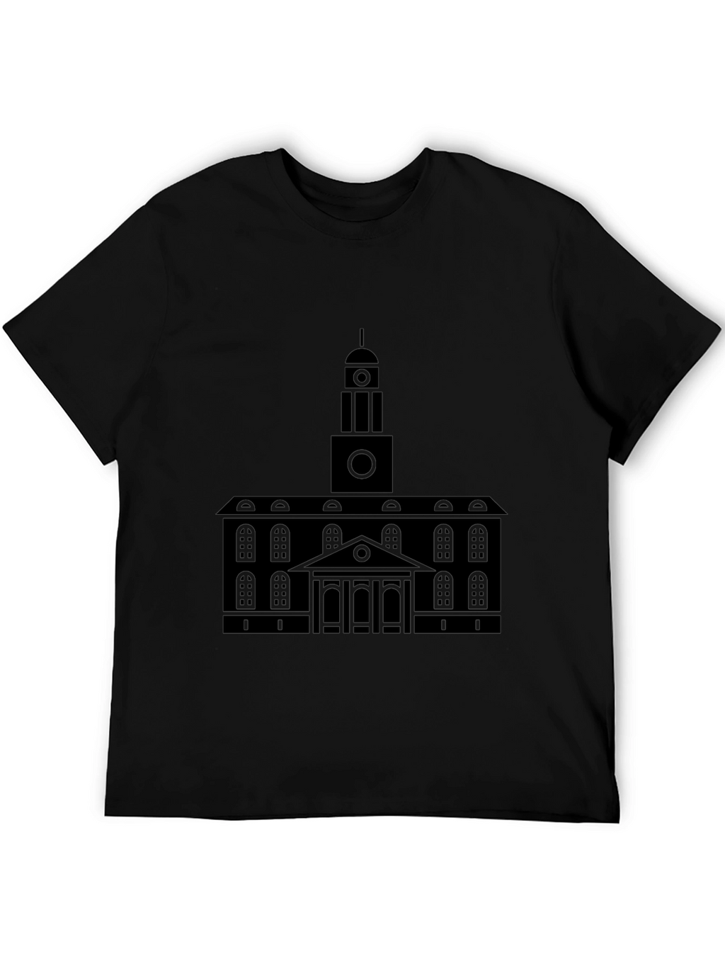 Black Building Graphic T-Shirt