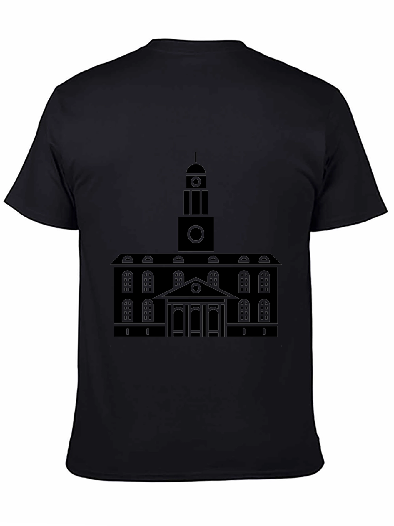 Black Building Graphic T-Shirt