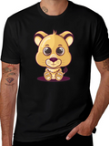 Cute Lion Cub Graphic T-Shirt