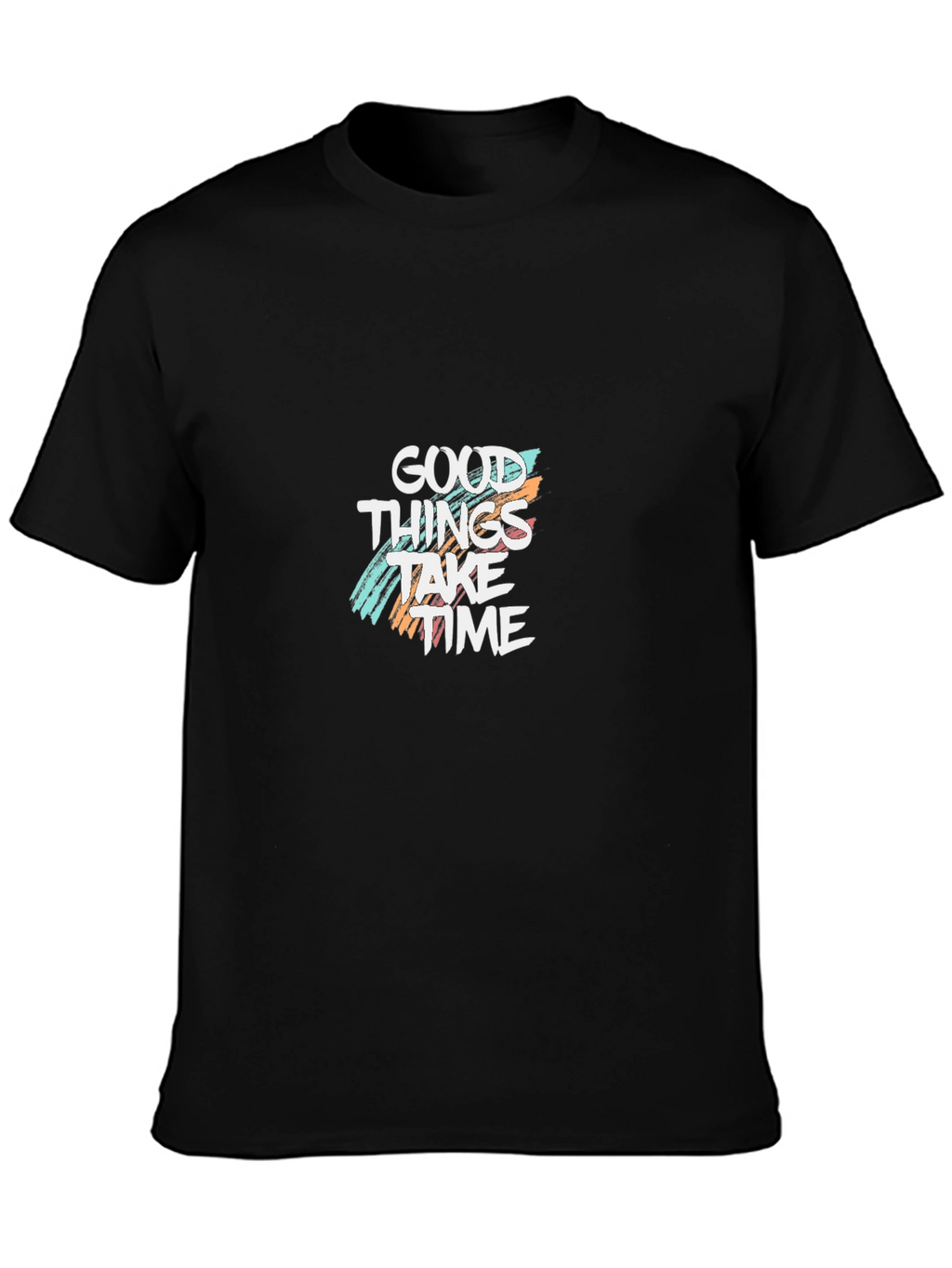 Good Things Take Time Graphic Black Tee