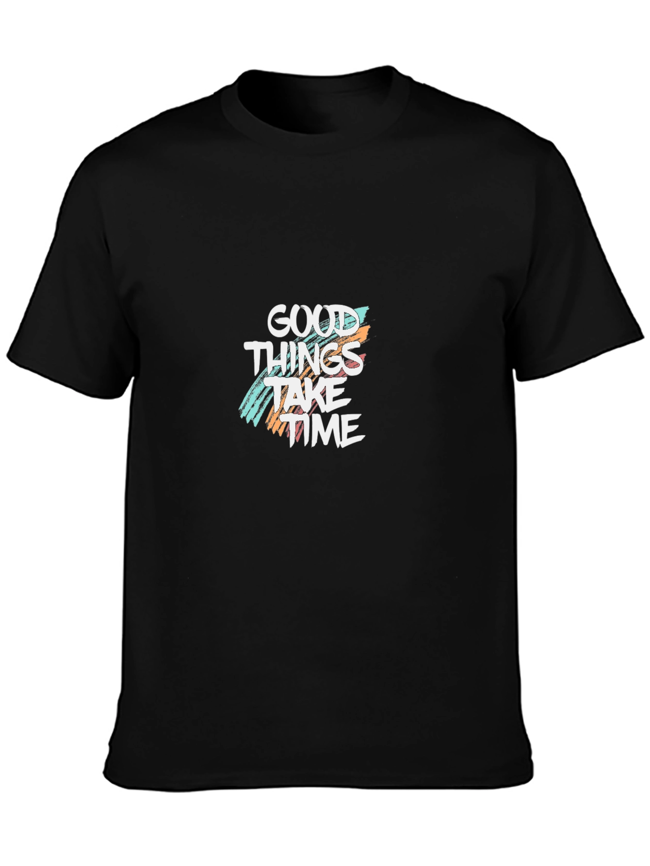 Good Things Take Time Graphic Black Tee