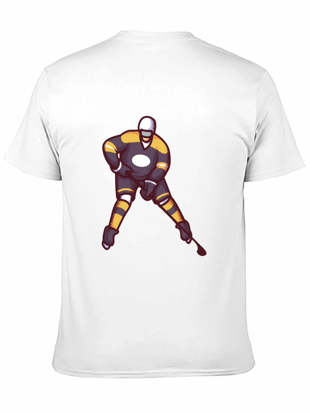 Hockey Player Graphic T-Shirt - Black