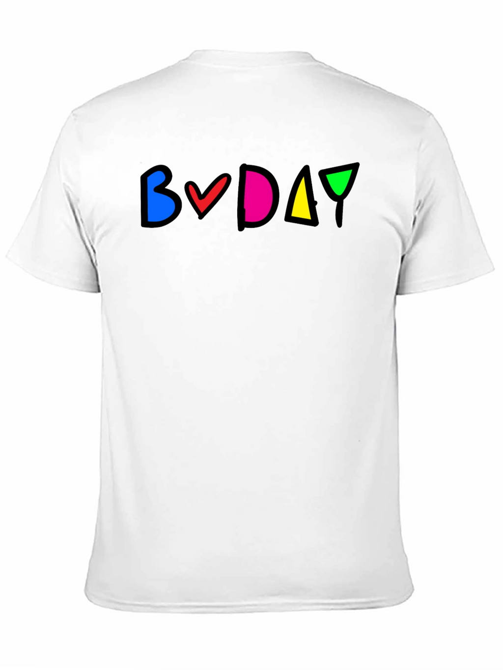 Colorful BVDAY Black T-Shirt