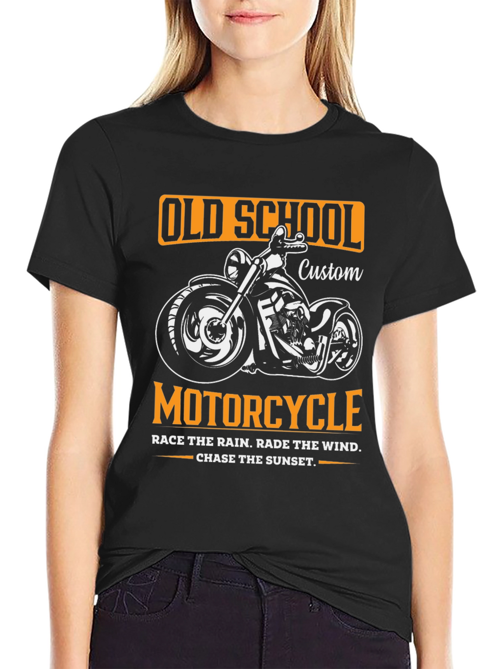 Old School Motorcycle Custom Graphic T-Shirt