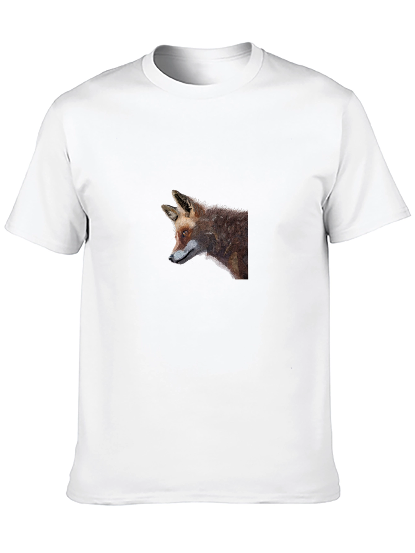 Fox Graphic Tee - Black Cotton T-Shirt