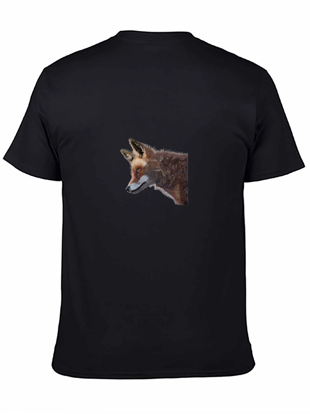 Fox Graphic Tee - Black Cotton T-Shirt