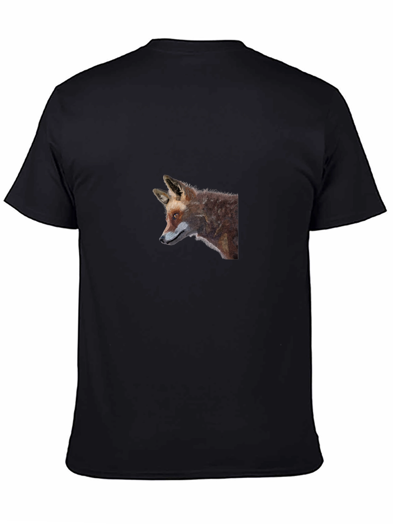 Fox Graphic Tee - Black Cotton T-Shirt