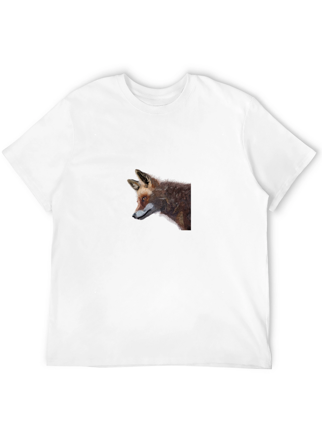 Fox Graphic Tee - Black Cotton T-Shirt