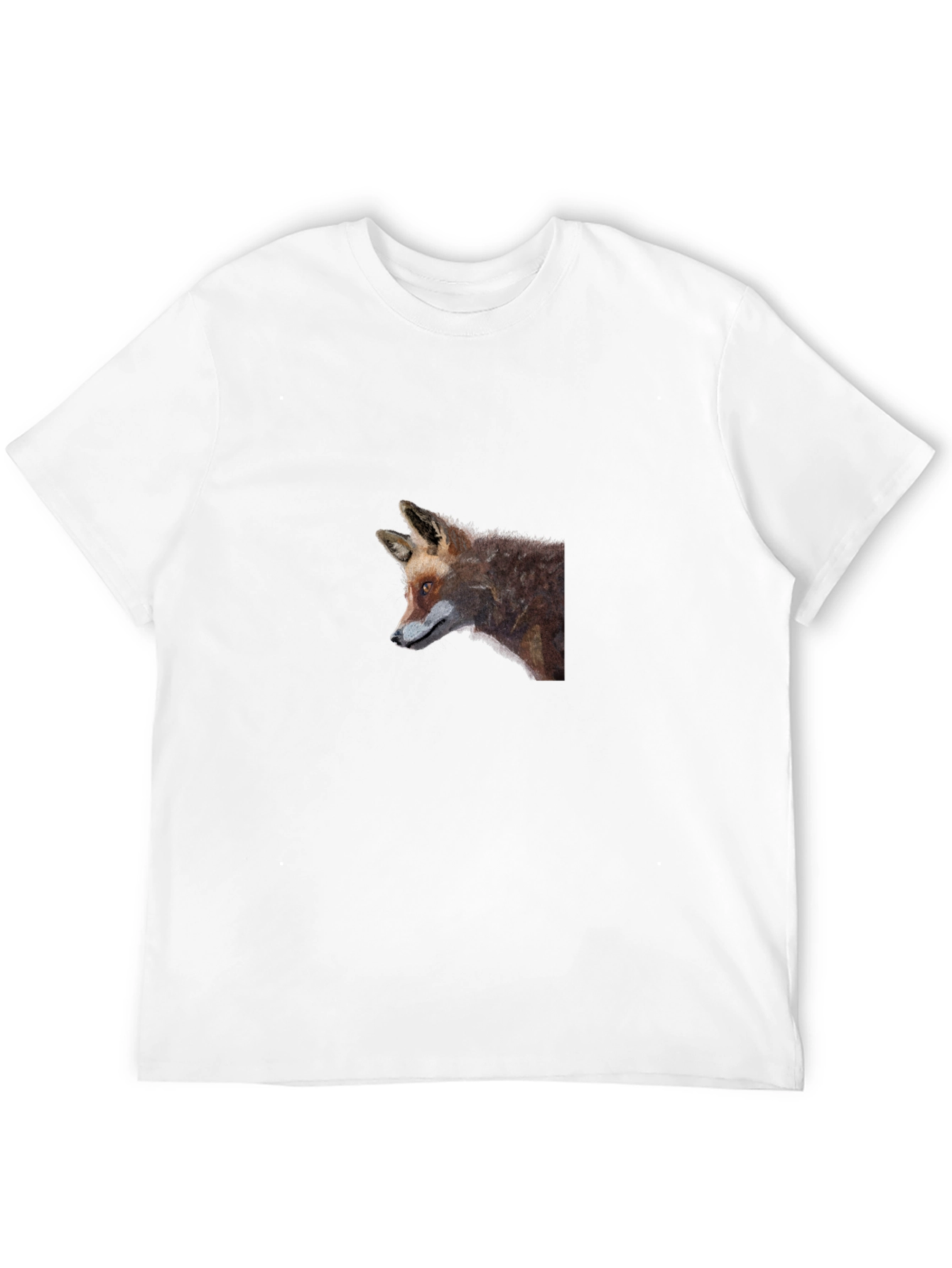 Fox Graphic Tee - Black Cotton T-Shirt