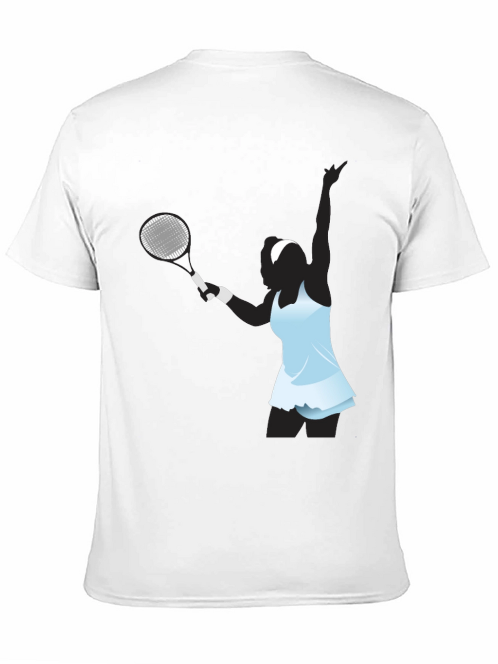 Tennis Player Graphic Black T-Shirt