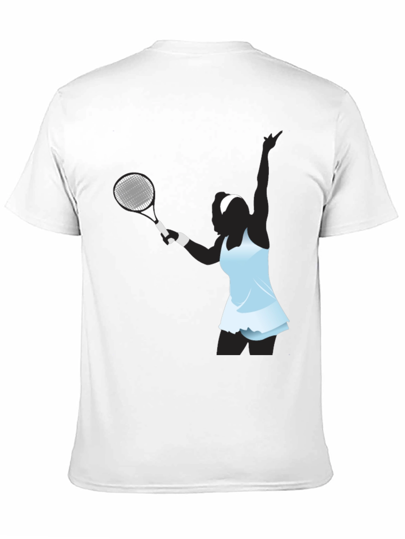 Tennis Player Graphic Black T-Shirt