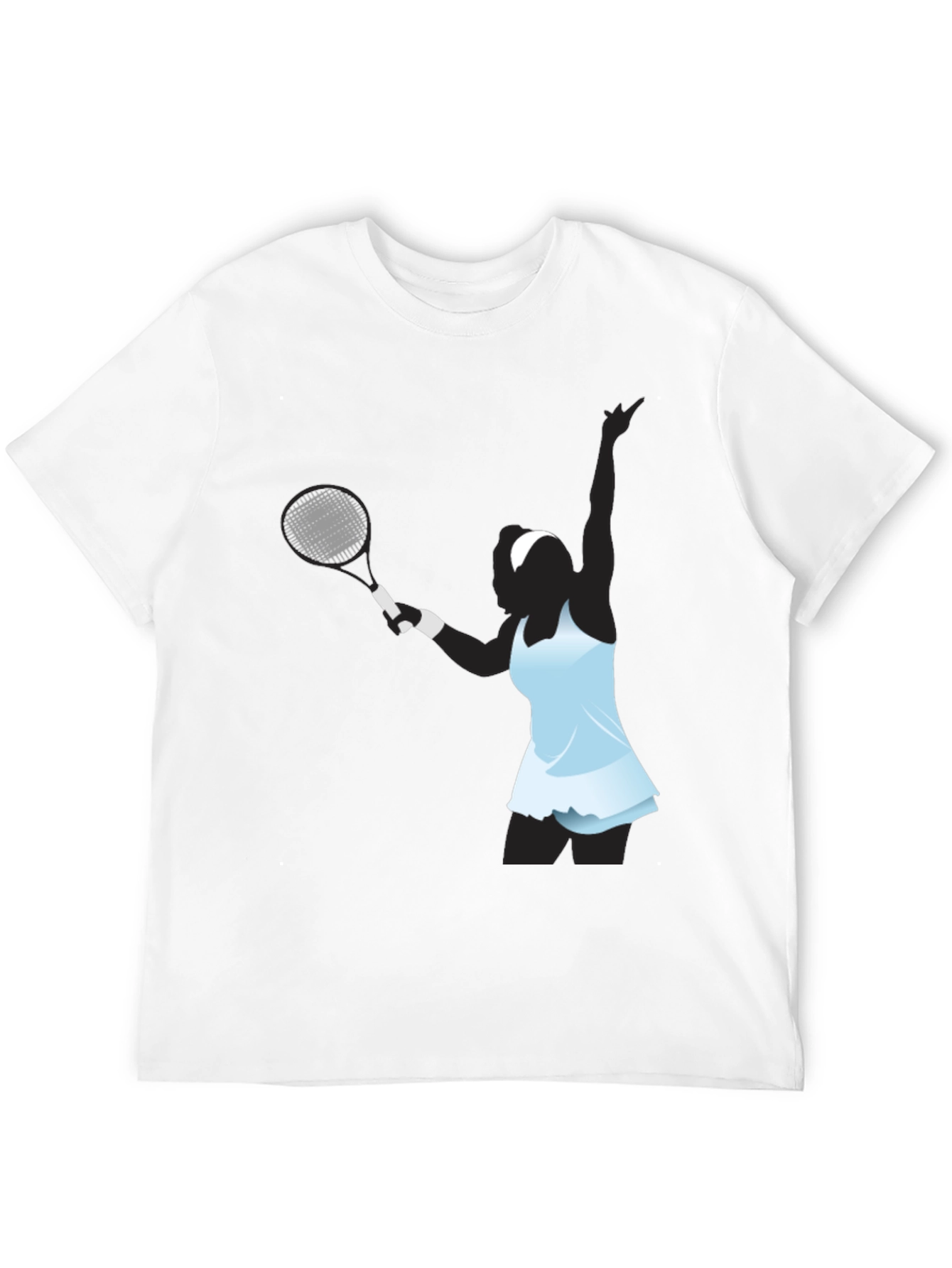 Tennis Player Graphic Black T-Shirt