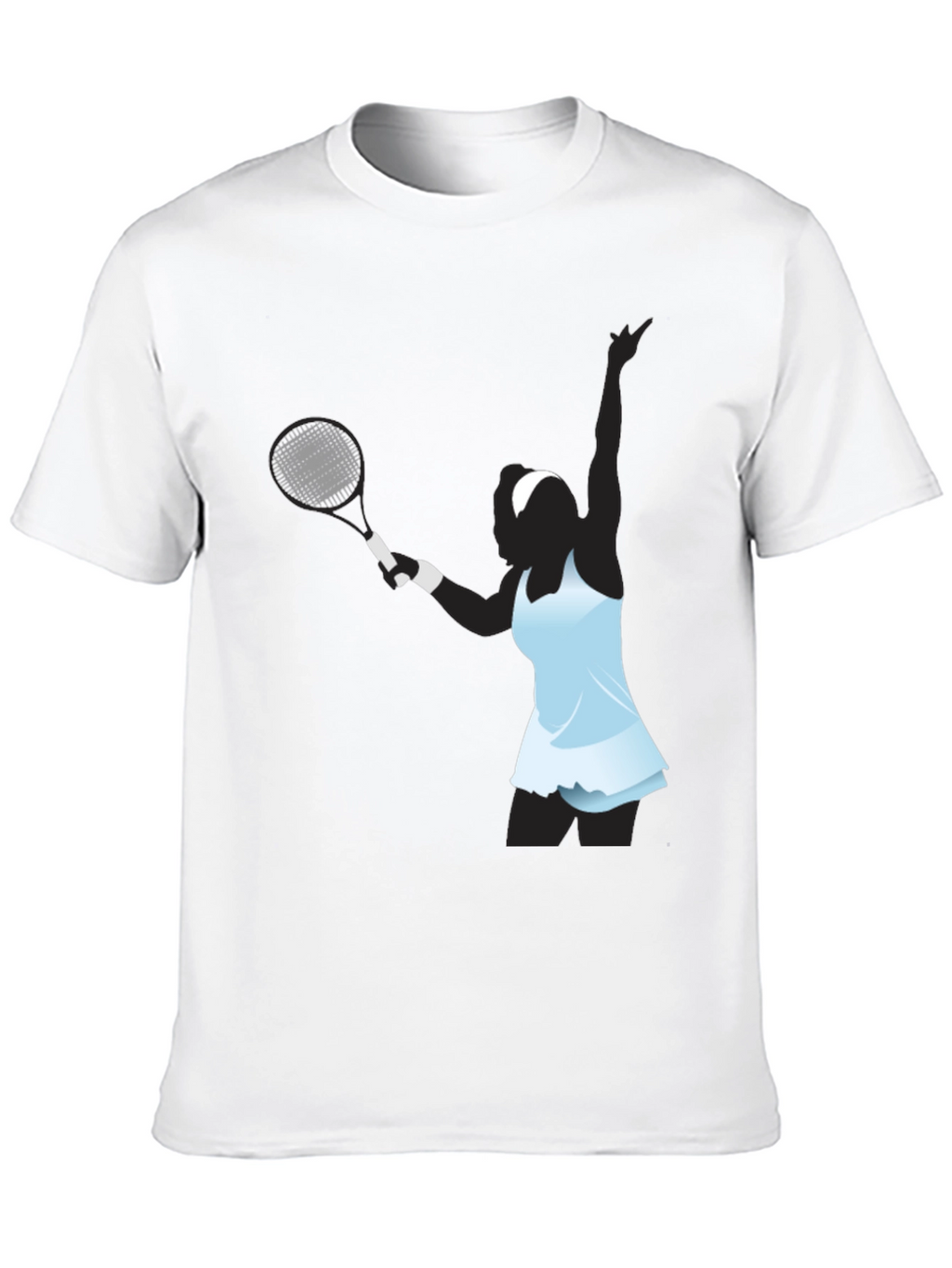 Tennis Player Graphic Black T-Shirt