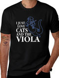Cats and Viola T-Shirt - Music Lover Tee