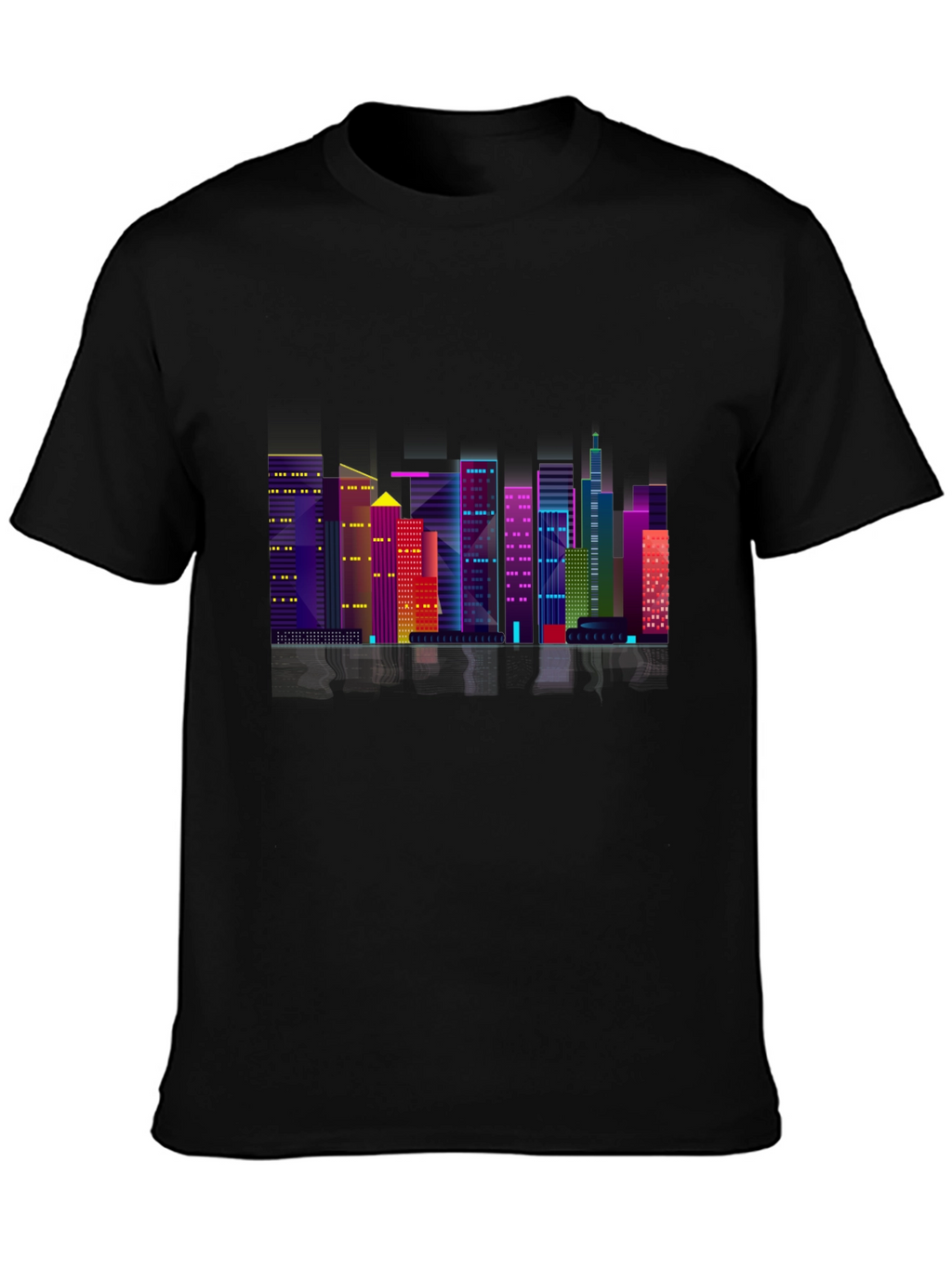 Cityscape Graphic Black T-Shirt