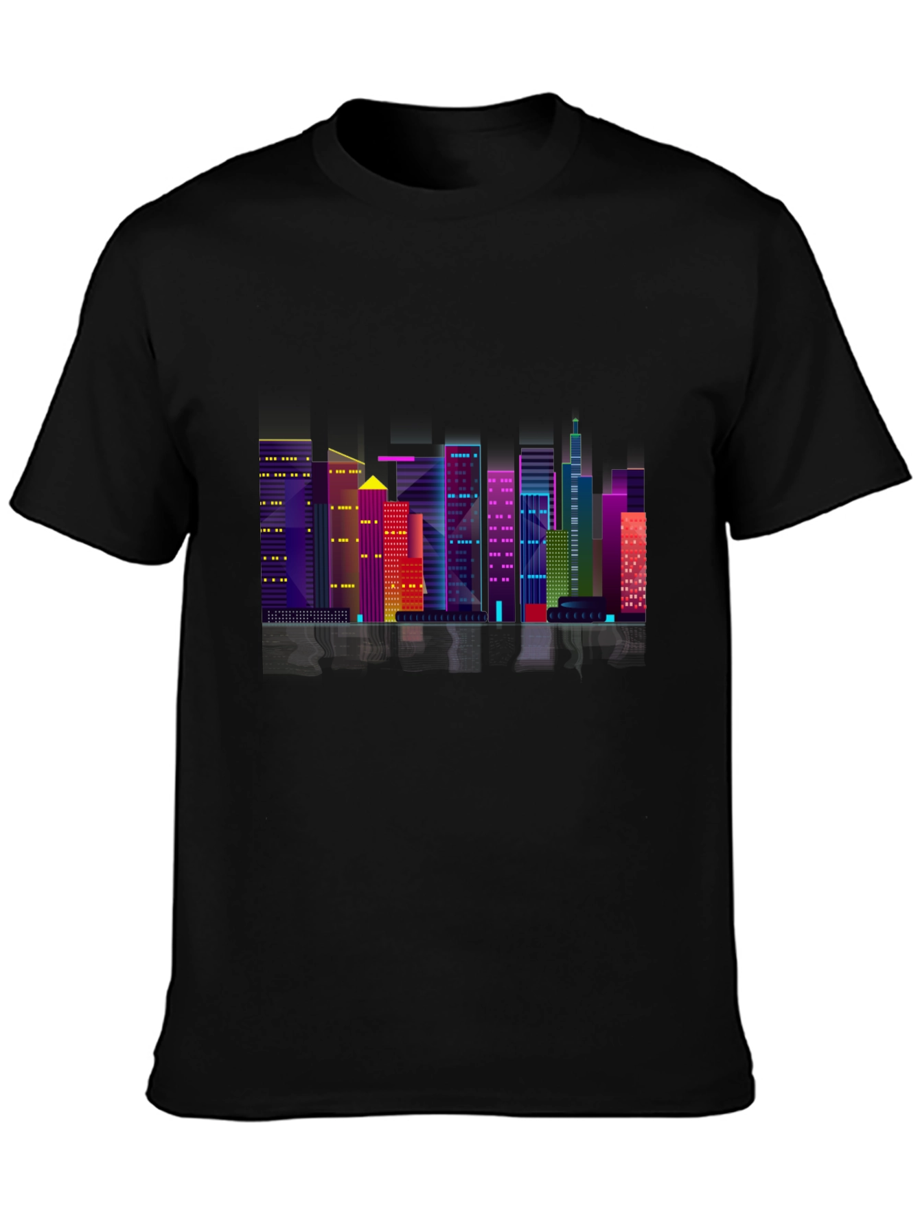 Cityscape Graphic Black T-Shirt