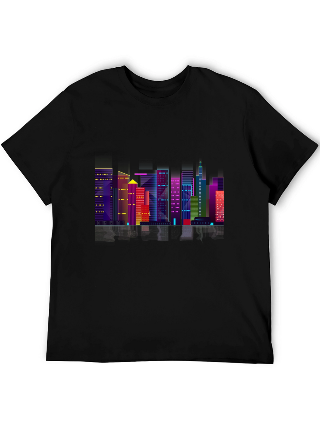 Cityscape Graphic Black T-Shirt