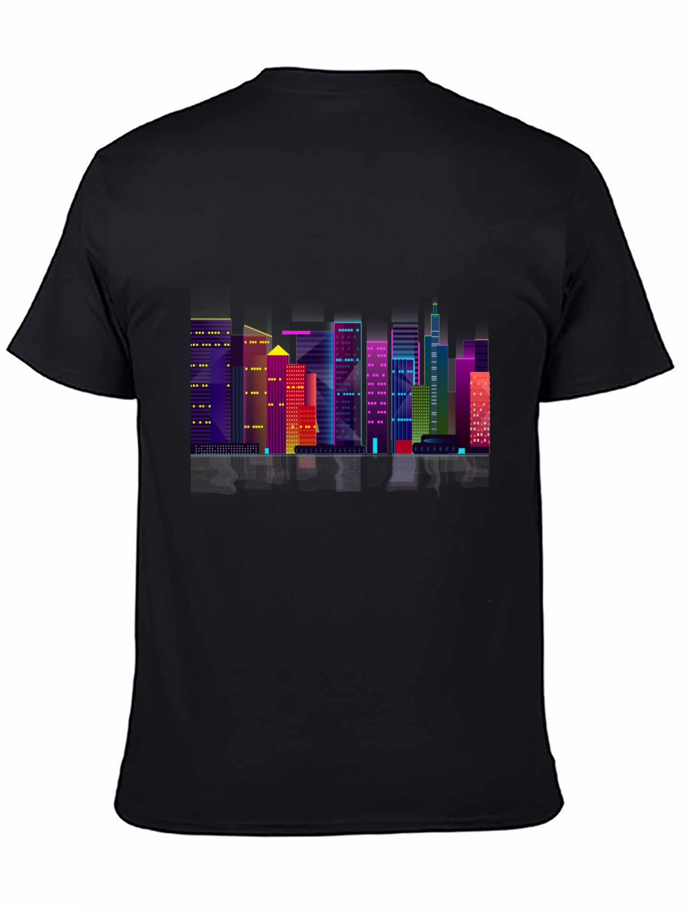 Cityscape Graphic Black T-Shirt