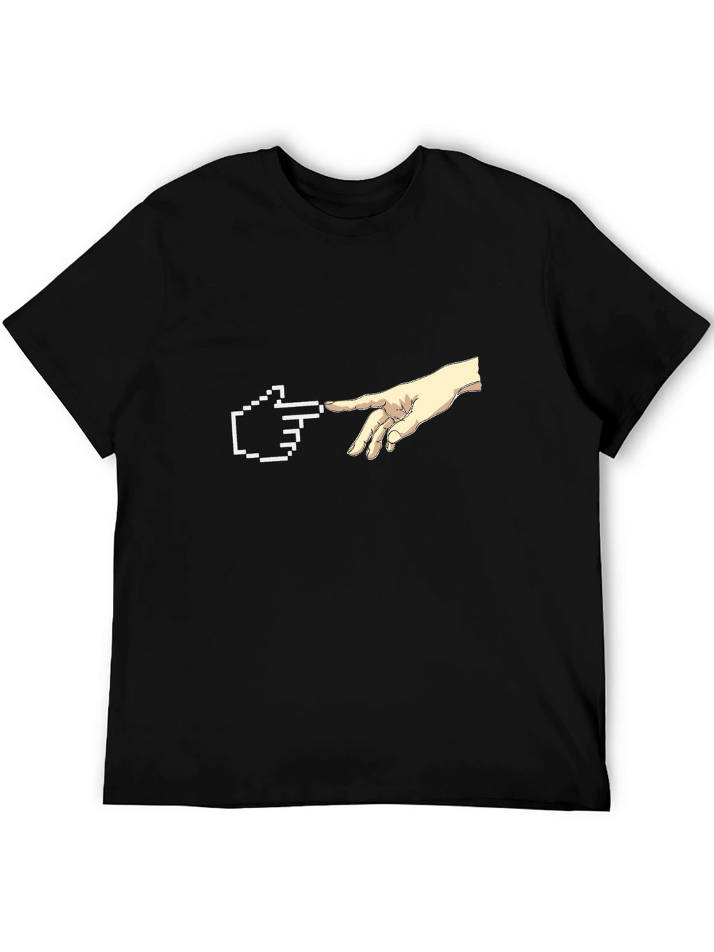 Creation Pixel Hand T-Shirt - Black Graphic Tee