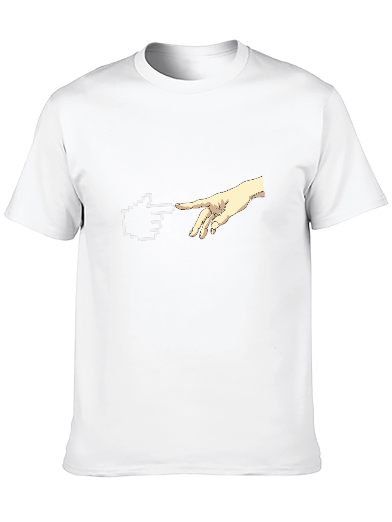 Creation Pixel Hand T-Shirt - Black Graphic Tee