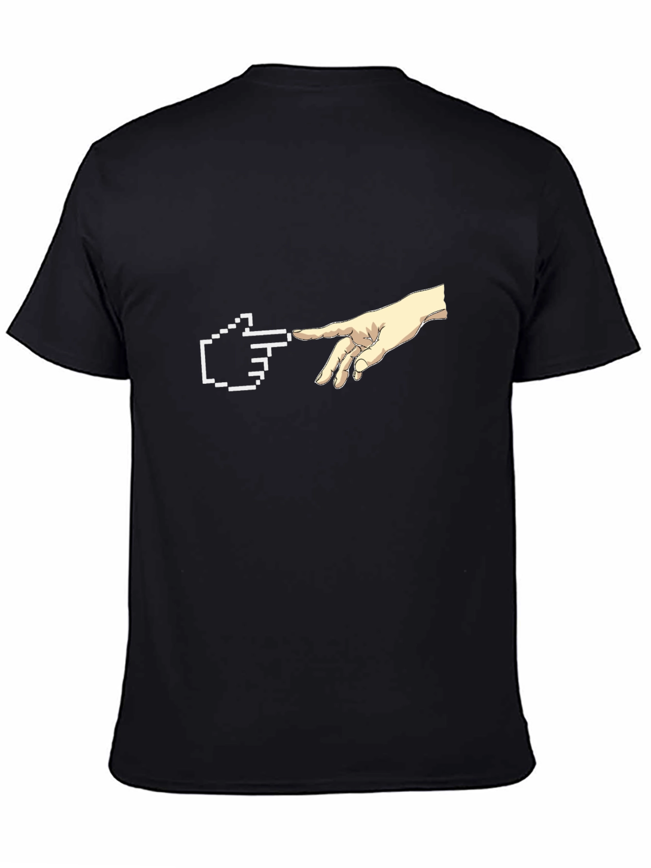 Creation Pixel Hand T-Shirt - Black Graphic Tee