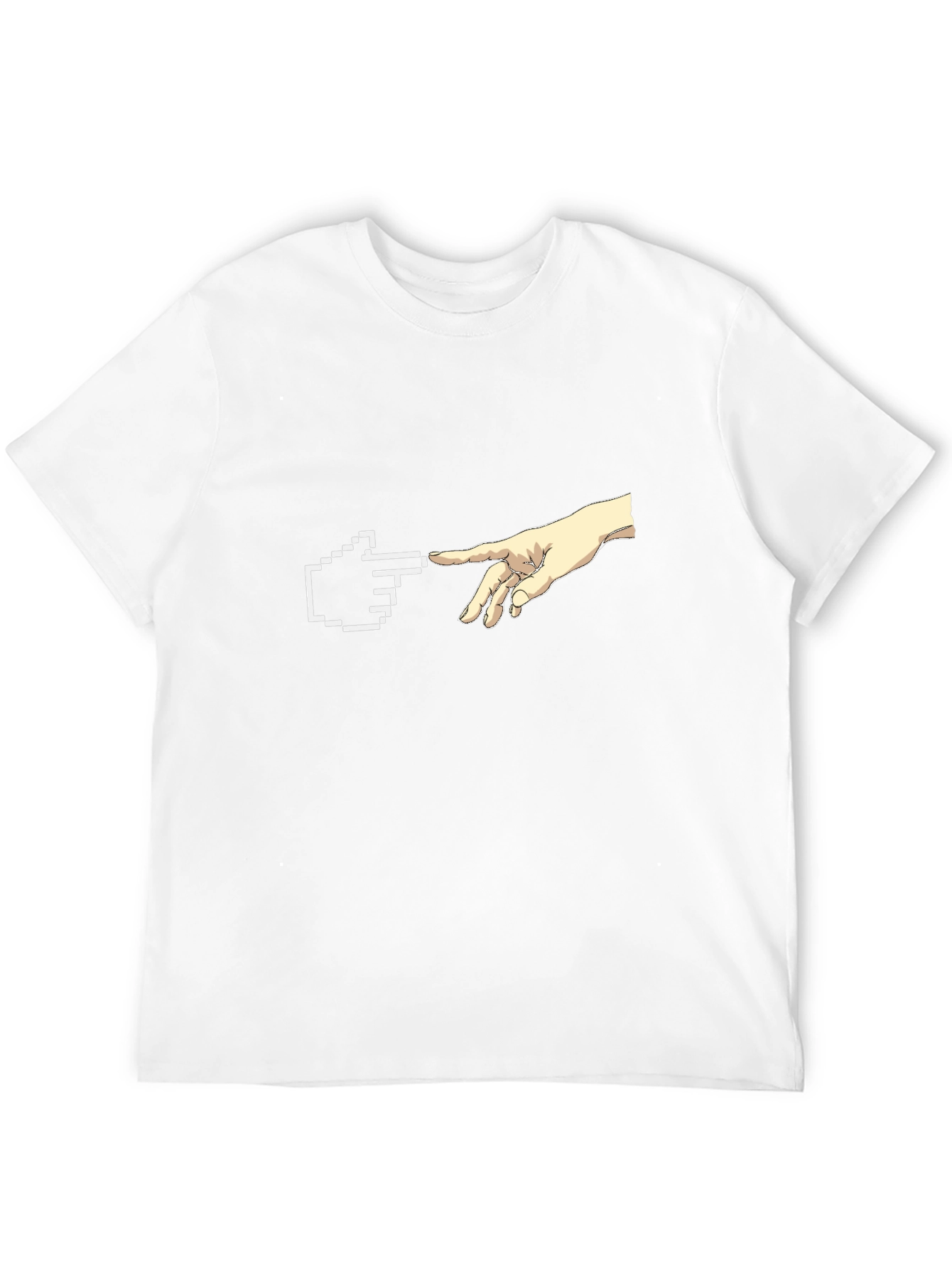 Creation Pixel Hand T-Shirt - Black Graphic Tee