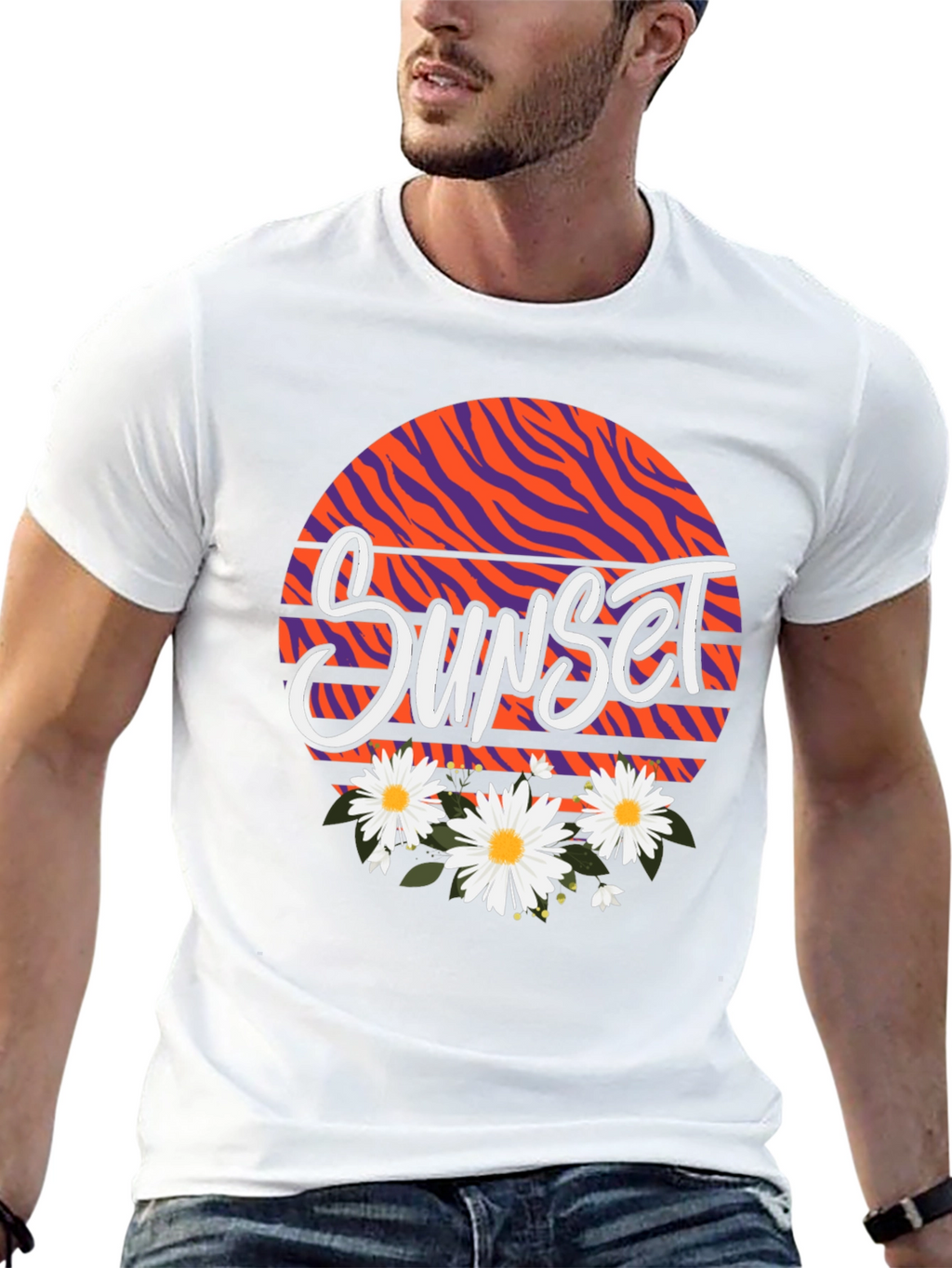 Sunset Floral Graphic Tee - Unisex