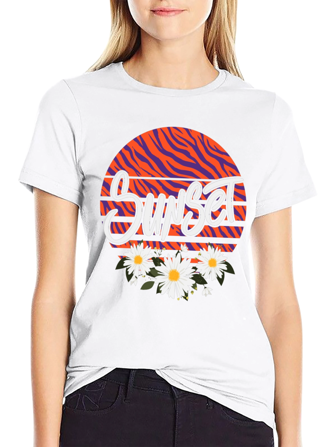 Sunset Floral Graphic Tee - Unisex