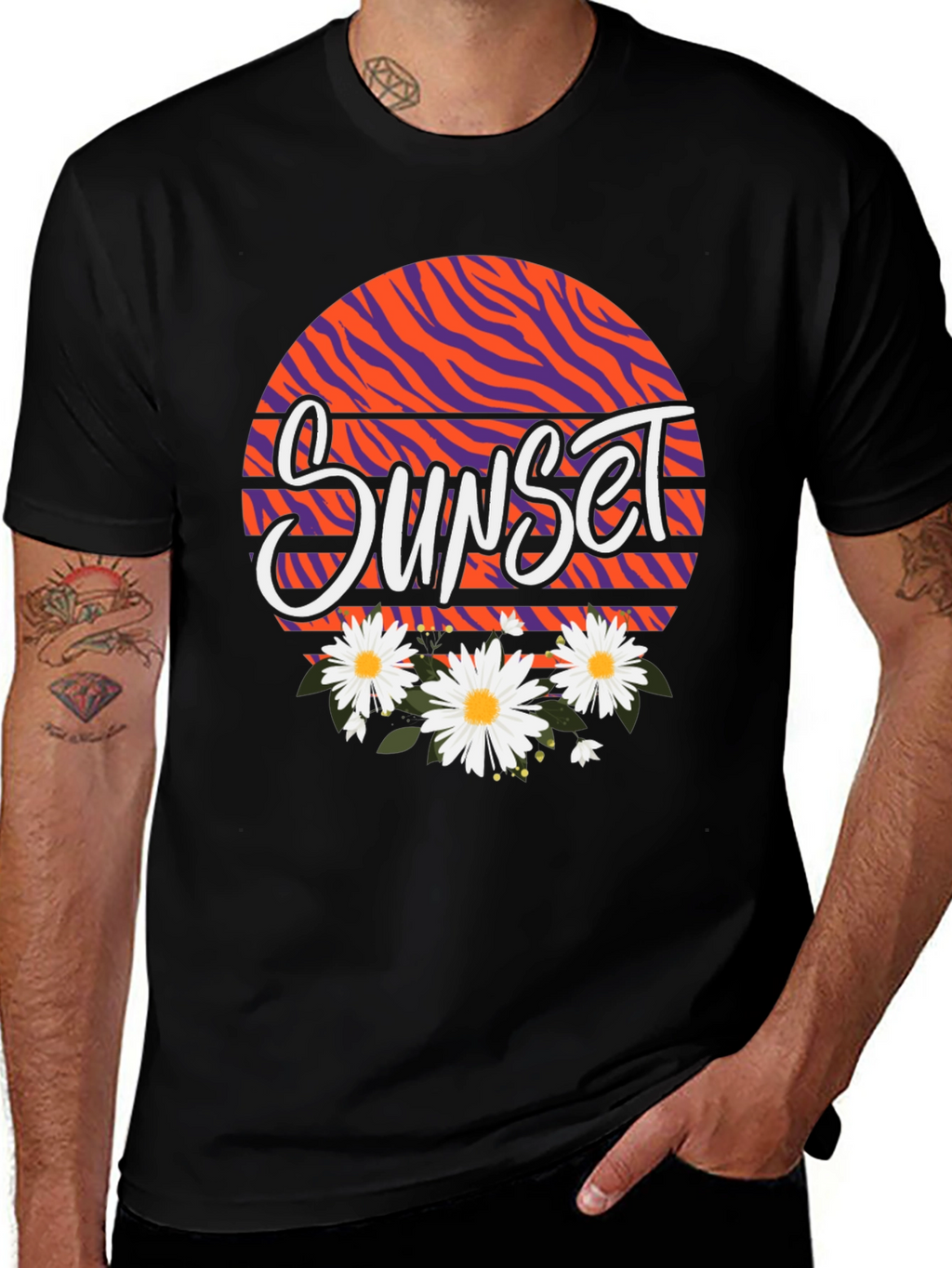Sunset Floral Graphic Tee - Unisex