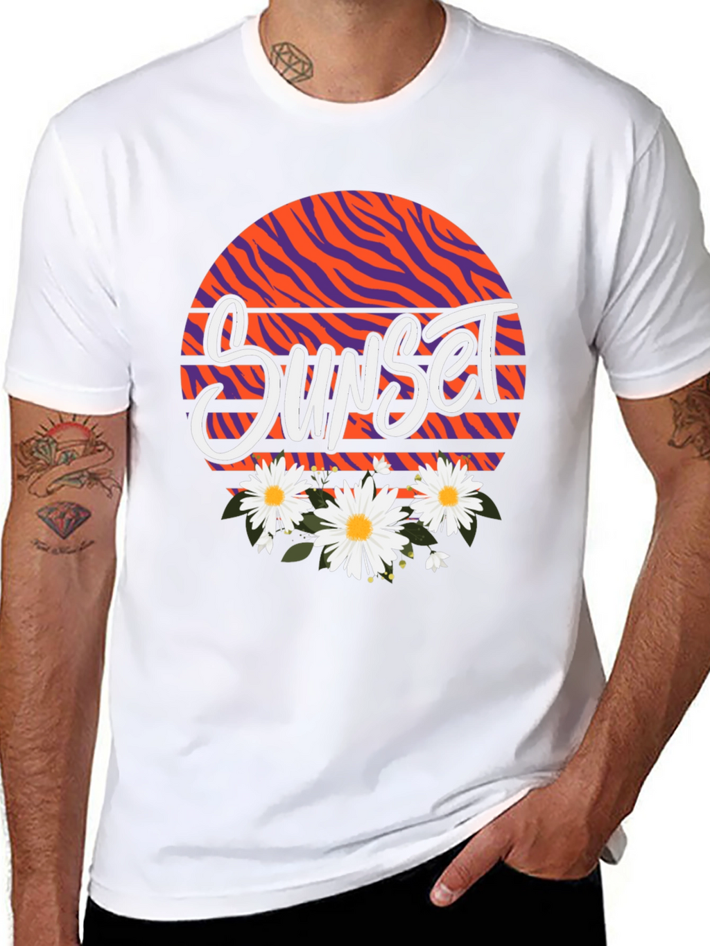 Sunset Floral Graphic Tee - Unisex