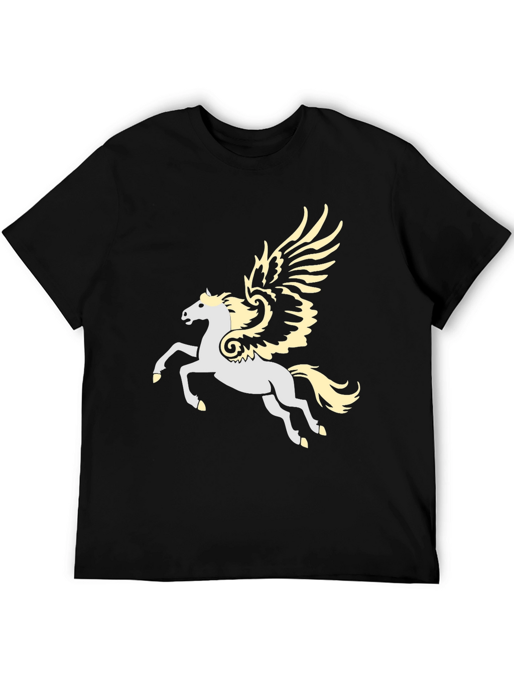 Pegasus Graphic T-Shirt - Black Cotton Blend