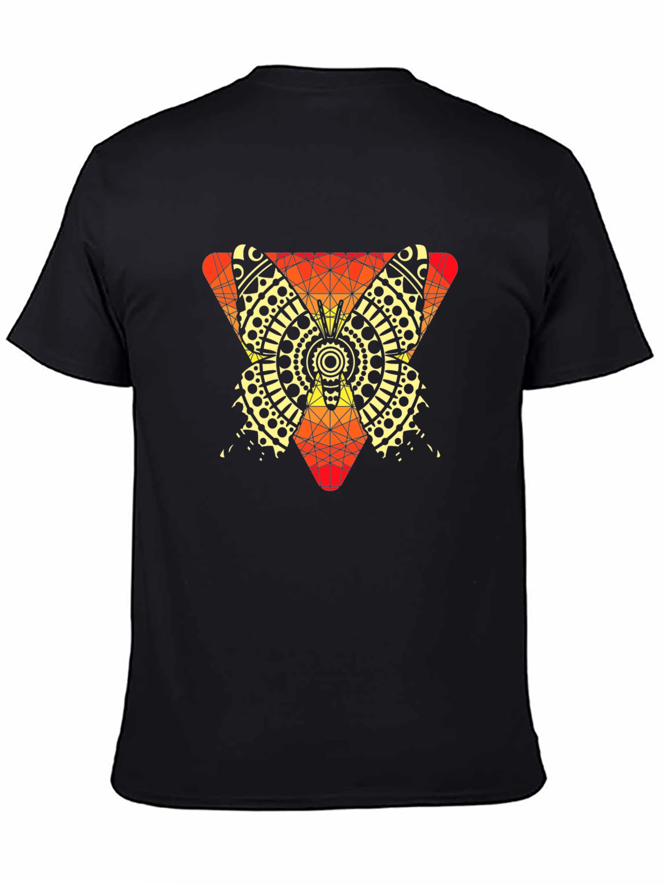 Geometric Butterfly Graphic Tee - Unique Mens T-Shirt