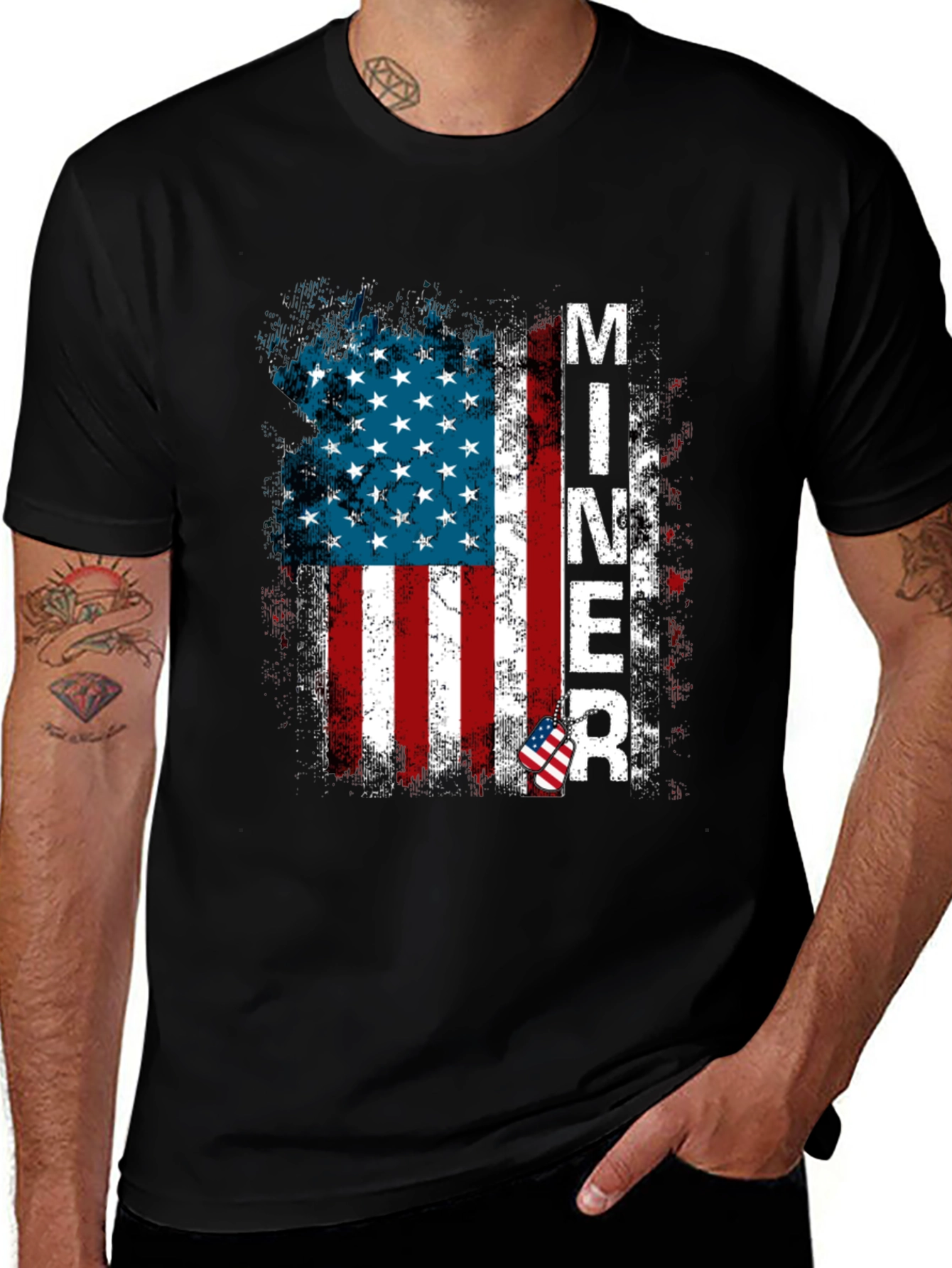 Miner American Flag T-Shirt