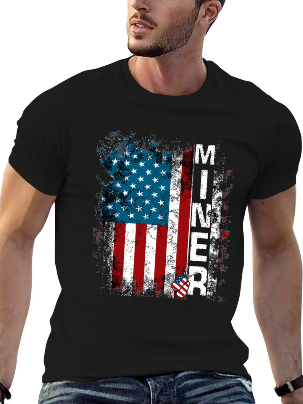 Miner American Flag T-Shirt