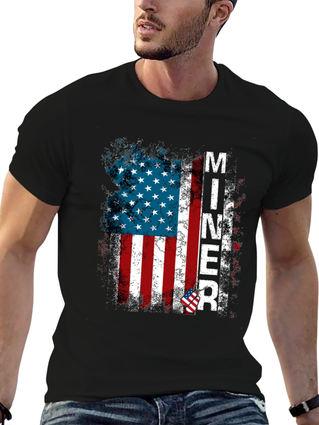 Miner American Flag T-Shirt