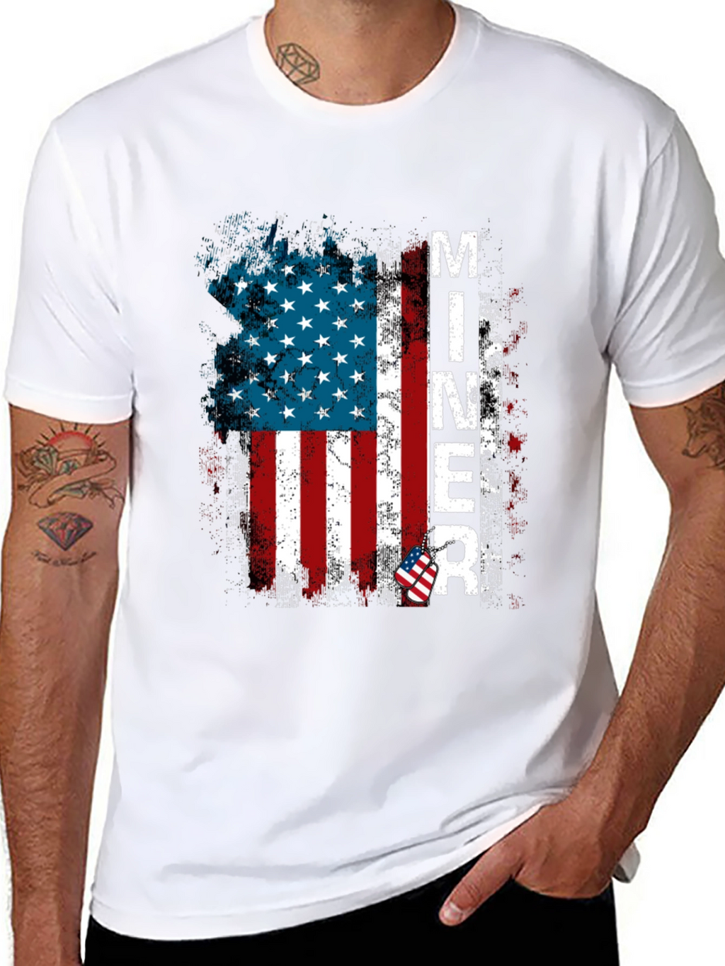Miner American Flag T-Shirt