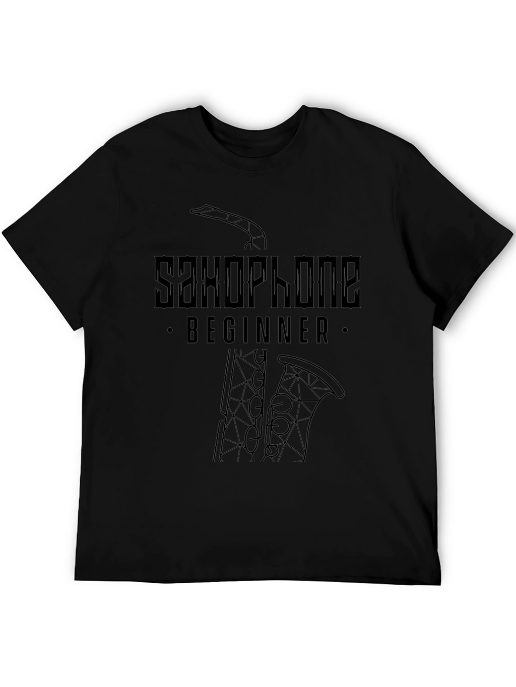 Saxophone Beginner Black T-Shirt