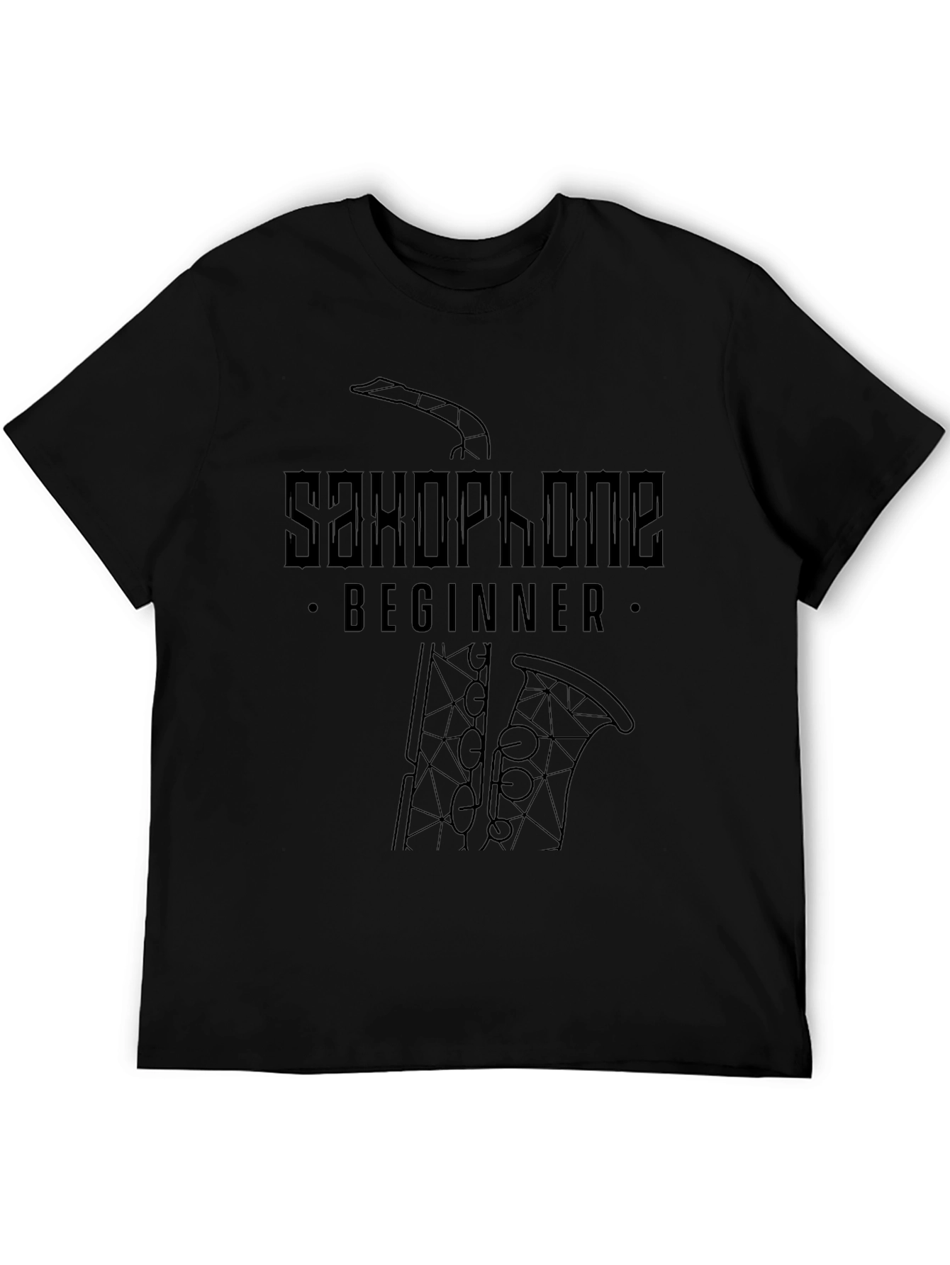 Saxophone Beginner Black T-Shirt