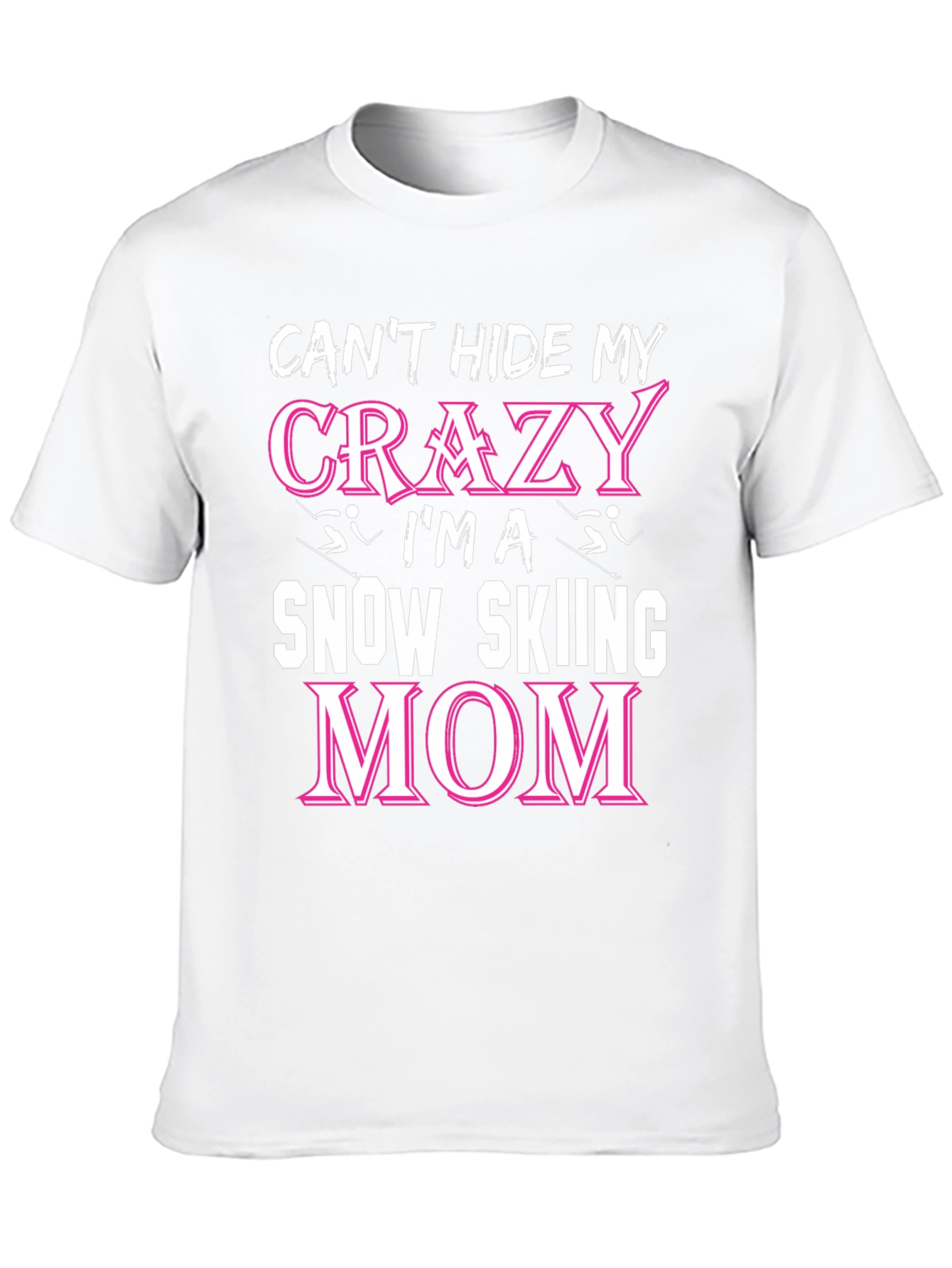 Crazy Snow Skiing Mom T-Shirt