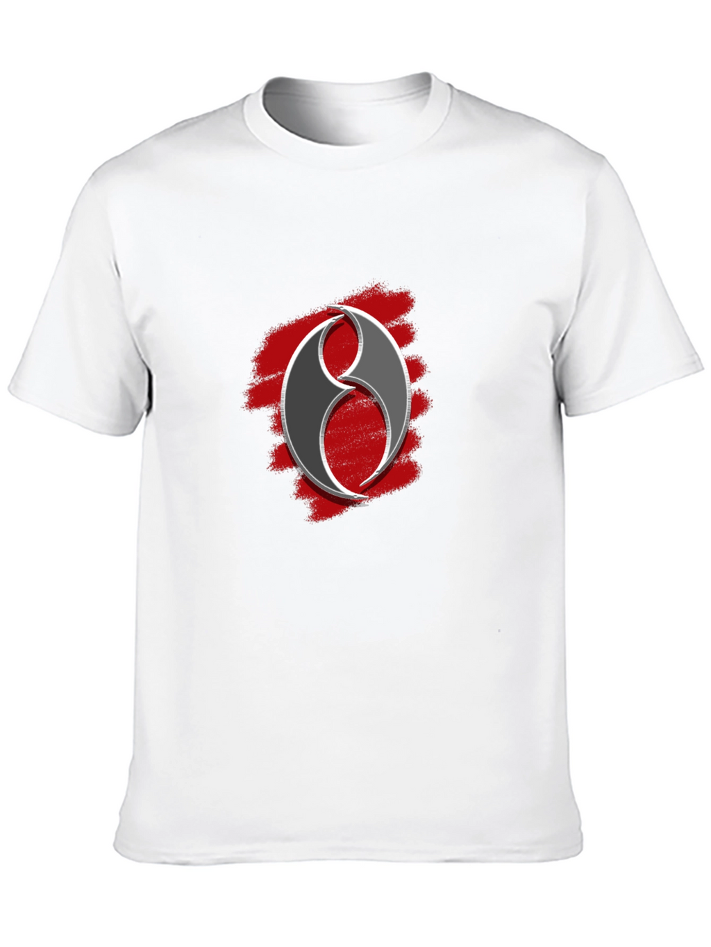 Abstract Symbol Graphic Tee - Black Casual T-Shirt