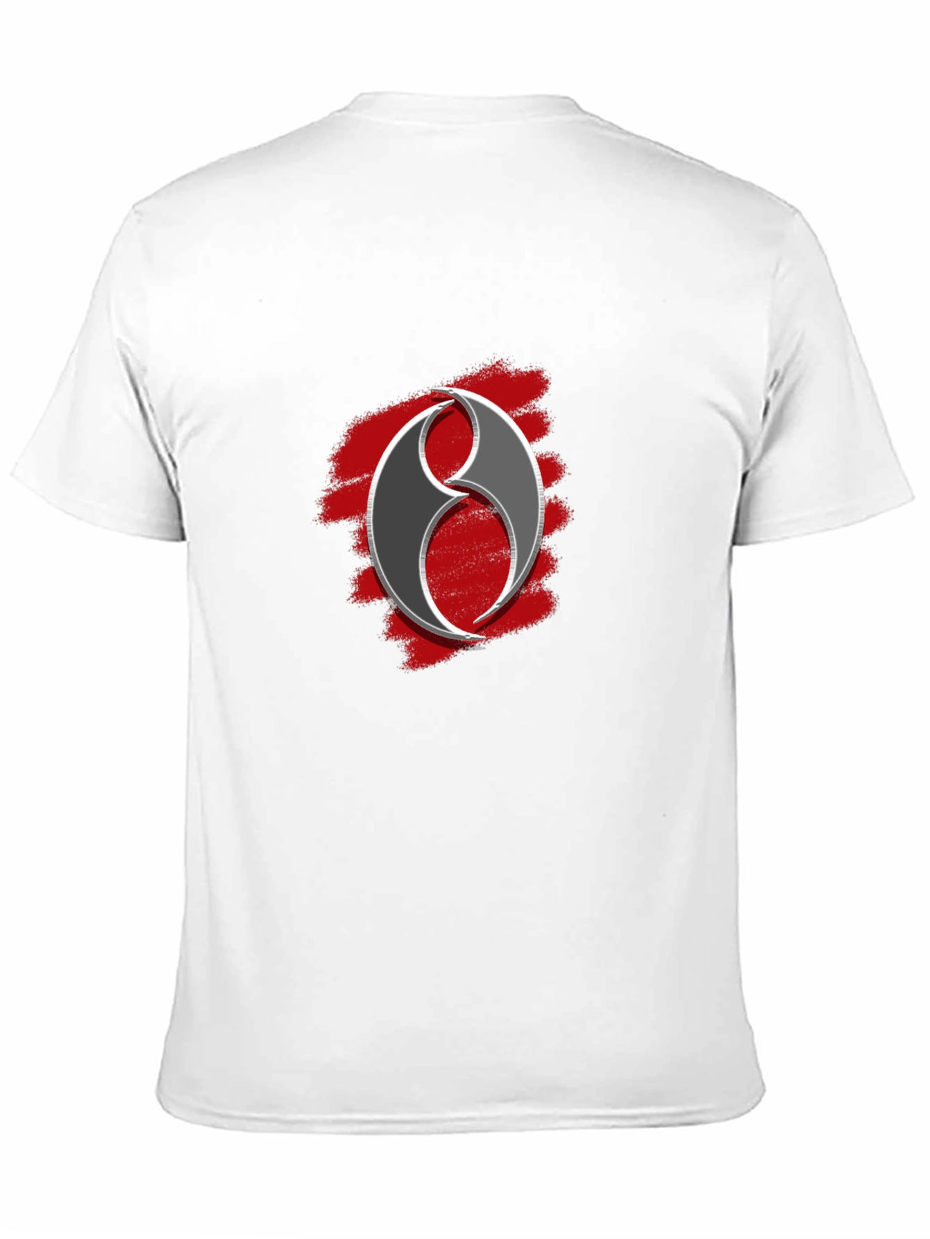 Abstract Symbol Graphic Tee - Black Casual T-Shirt