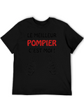 Le Meilleur Pompier Cest Moi Black T-Shirt
