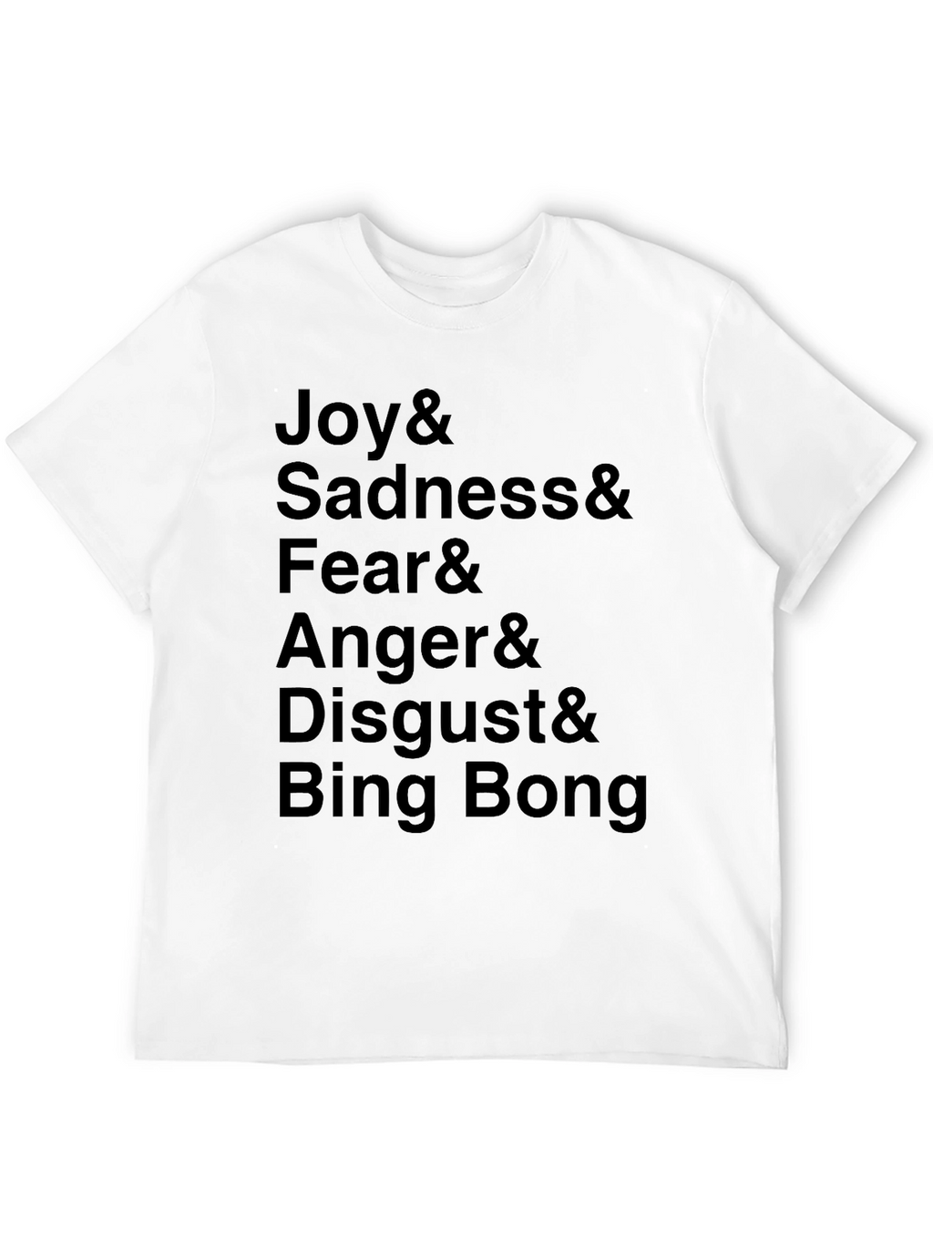 Inside Out Emotion Character Black T-Shirt