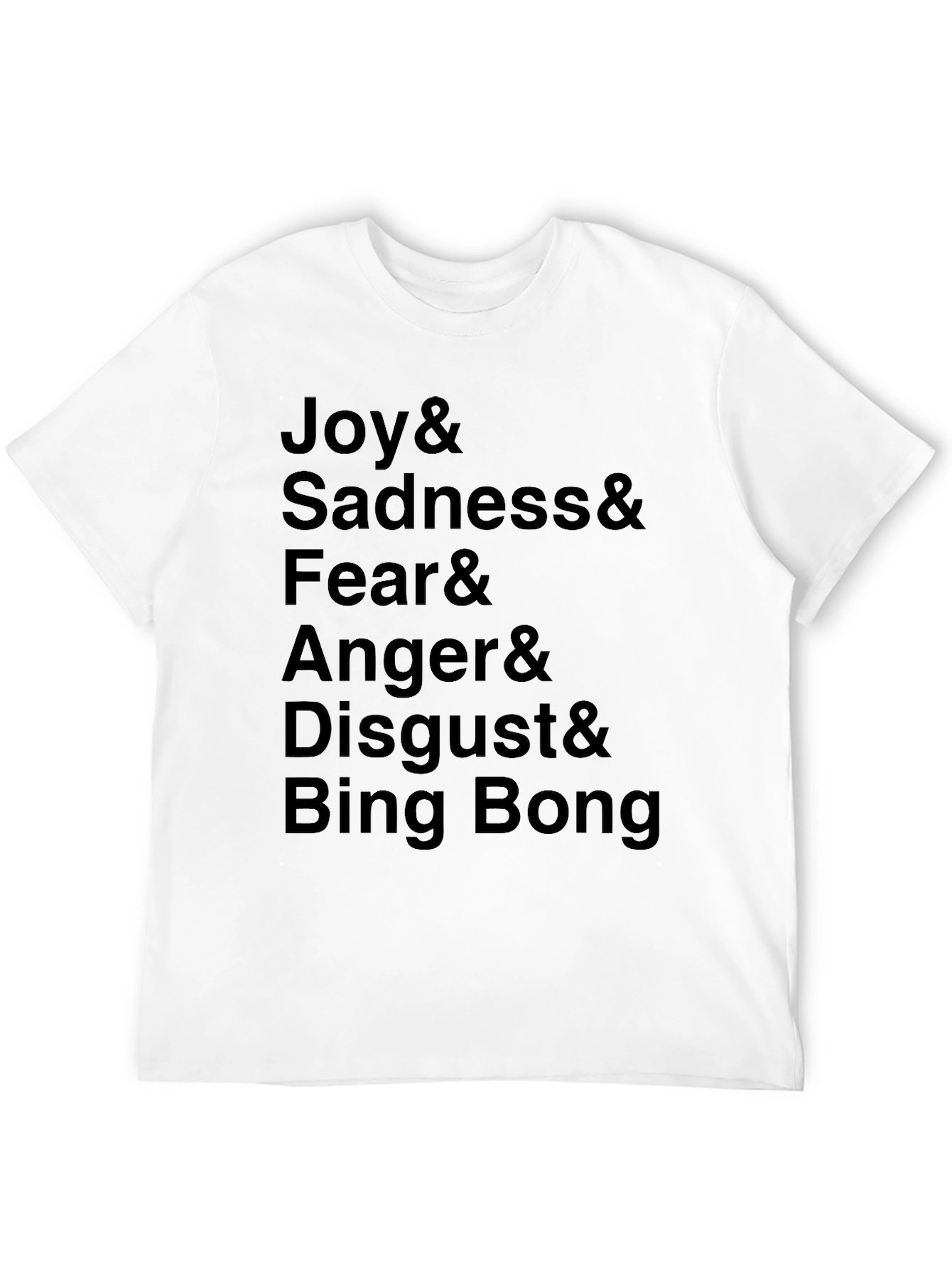 Inside Out Emotion Character Black T-Shirt
