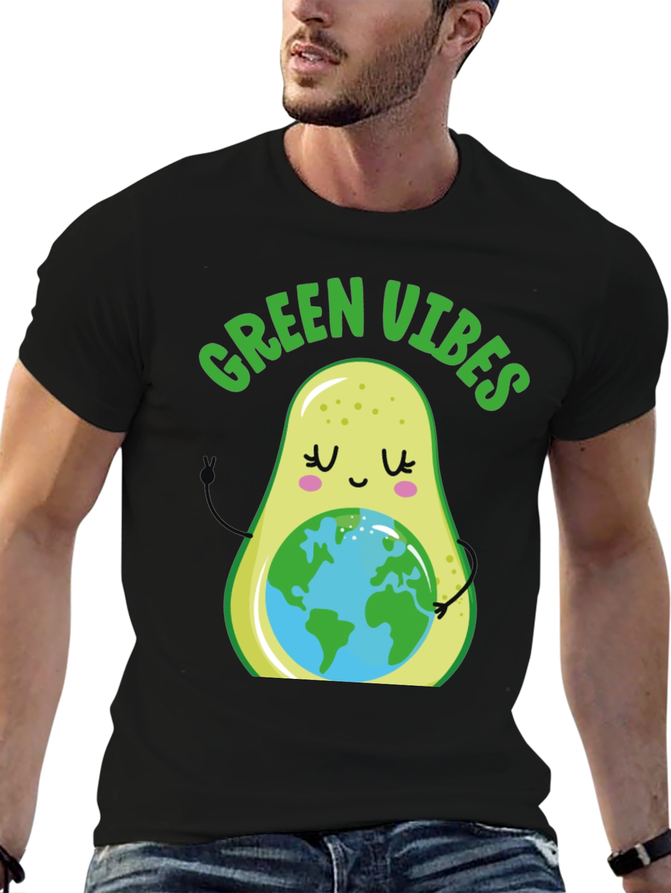 Green Vibes Avocado Earth T-Shirt